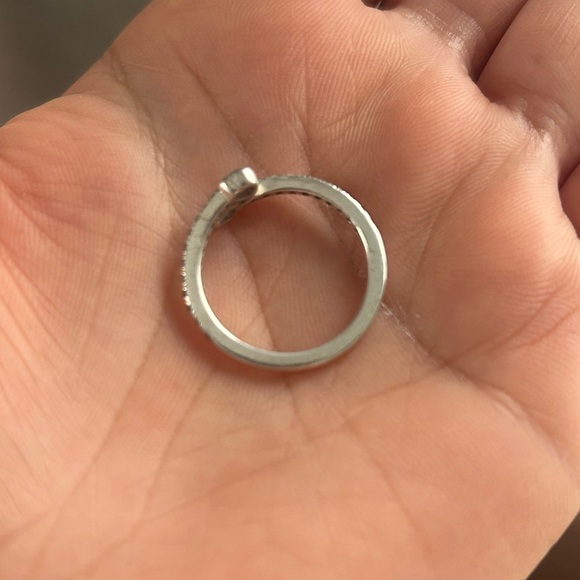 Two Sparkling Hearts Ring 7.5 - Picture 7 of 9